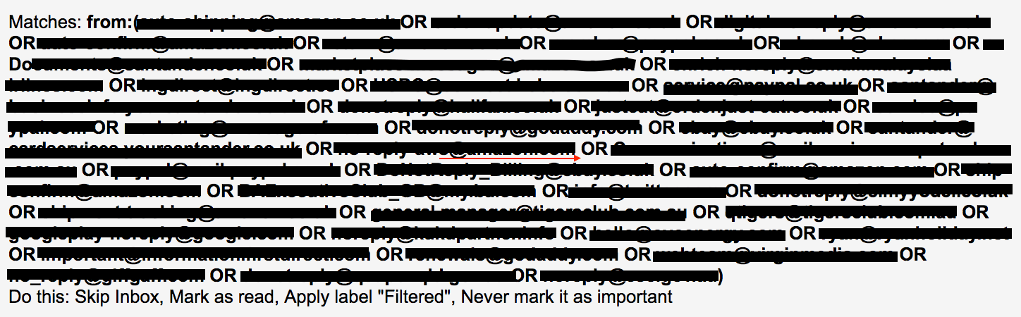 Gmail Filtered Filter
